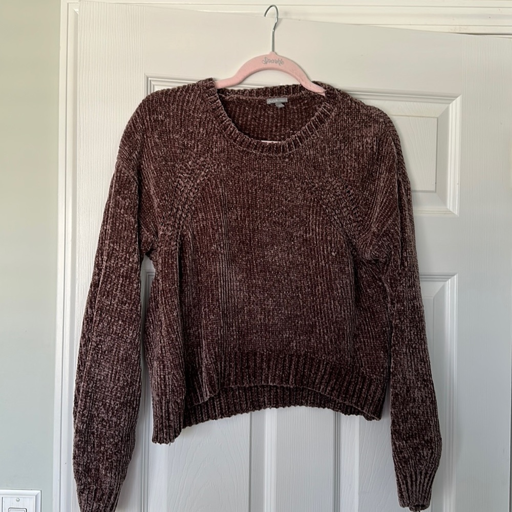 Cropped Plum Sweater